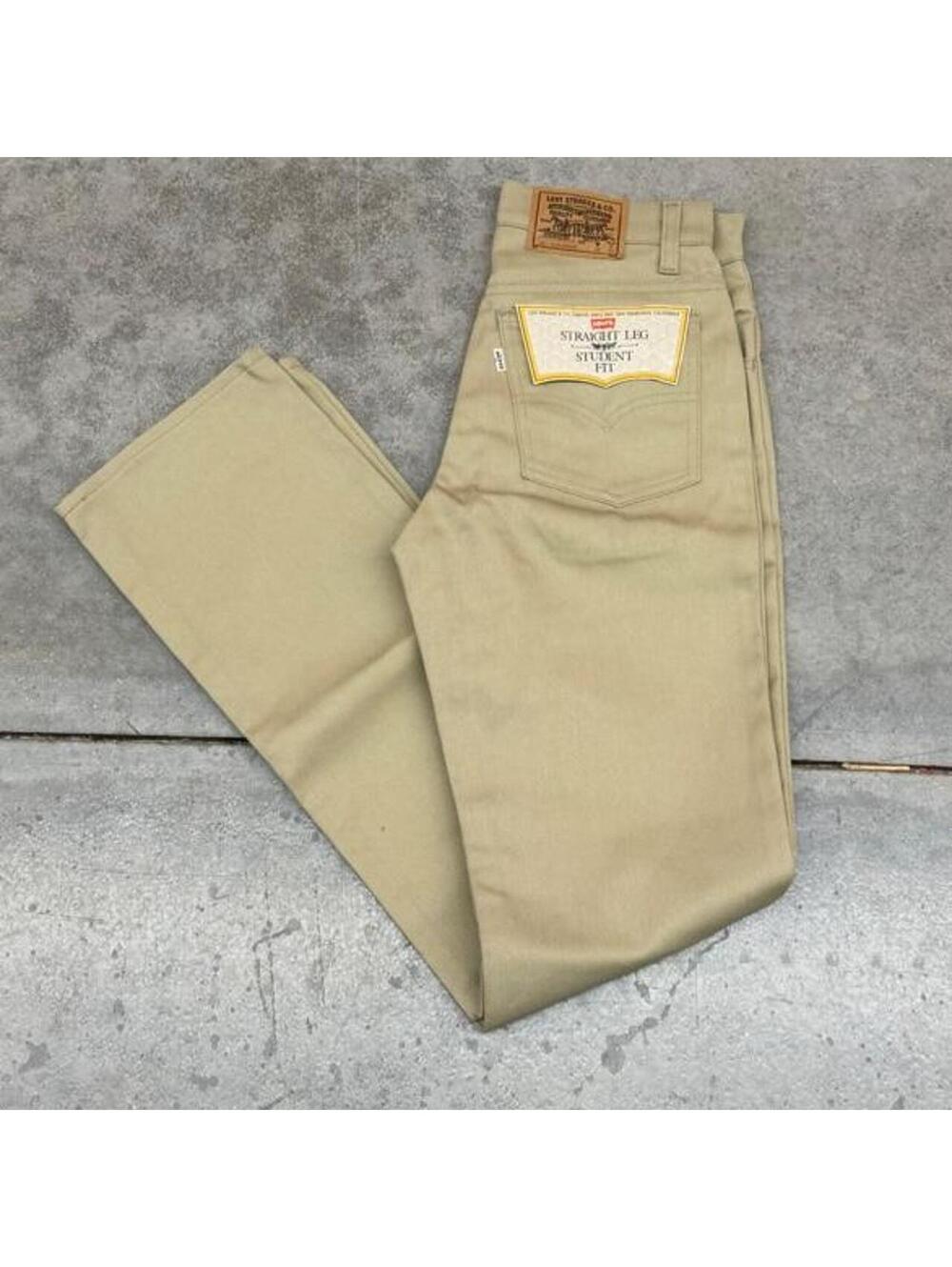 vintage deadstock levis beige straight leg student fit jeans size 29 x 32 WOMENS